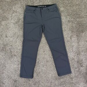 Western Rise Evolution Pant Mens 35 Charcoal Gray Nylon Stretch Travel Trousers